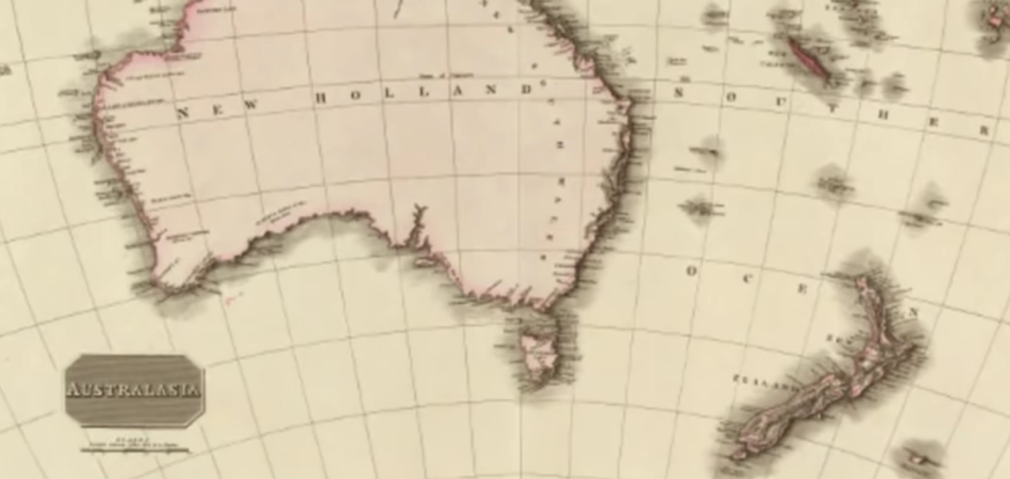 Australian Fake History – Buildings Already There – History Reset Mud Flood