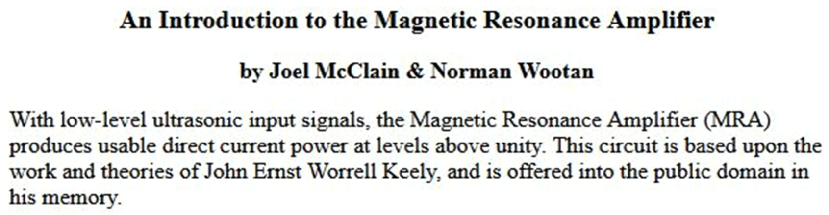 An Introduction to the Magnetic Resonance Amplifier