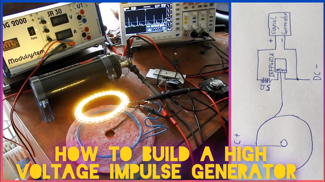 How to build a high voltage impulse generator | easy tutorial to tune a bifilar coil to resonance
